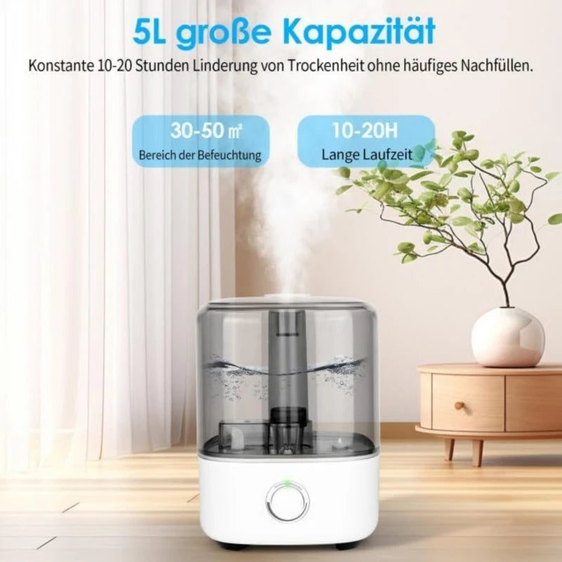 96GF Unique Table Humidifier 5000ML Efficient Humidifier Plastic Texture for Office