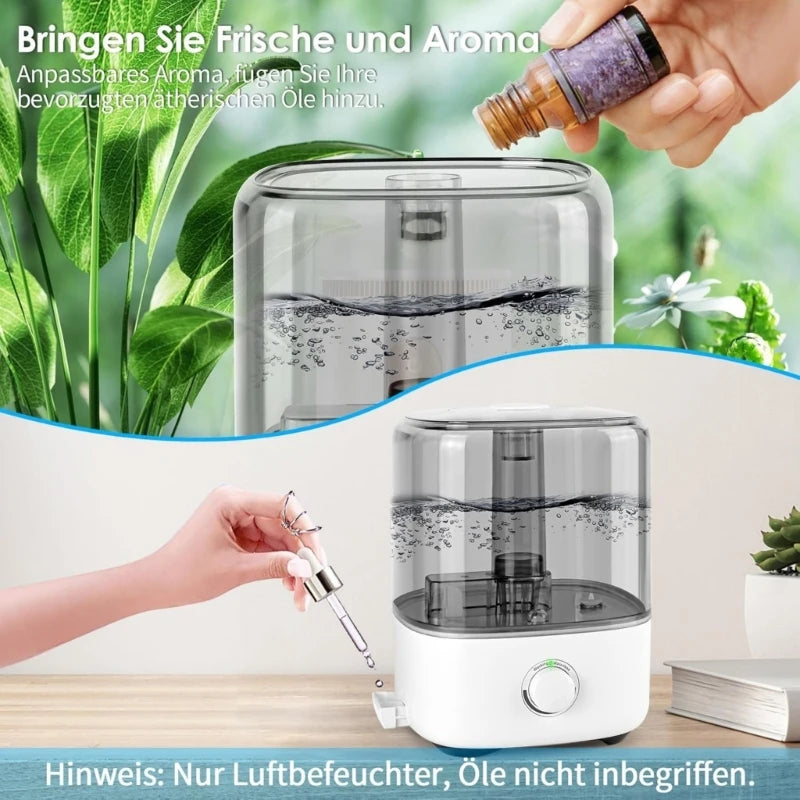 96GF Unique Table Humidifier 5000ML Efficient Humidifier Plastic Texture for Office
