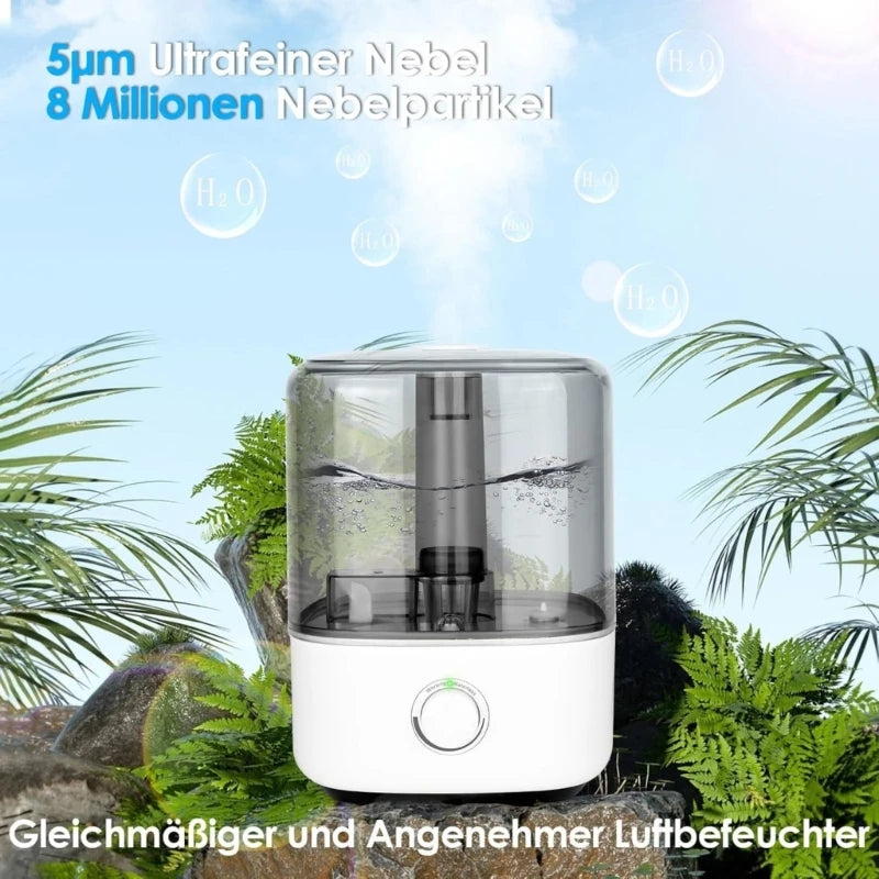 96GF Unique Table Humidifier 5000ML Efficient Humidifier Plastic Texture for Office